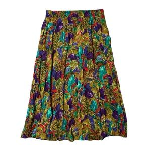 Melrose Floral Pleated Long Skirt Women’s Size Medium